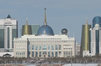 Прэзідэнцкі палац «Ак Арда» ў Астане, новазбудаванай сталіцы.