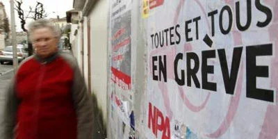  Усе на ўсегагульную забастоўку, заклікае плакат. Le Monde