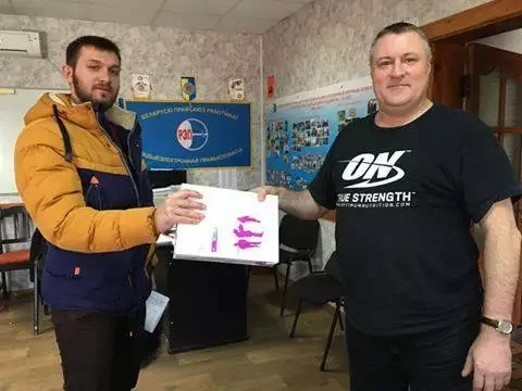Константин Савченко с правозащитником Леонидом Судаленко.