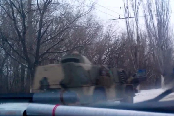 Бронированная машина ГАЗ-3937 «Водник» в составе сил «ЛНР» 10 января 2015 года; кадр из видео.