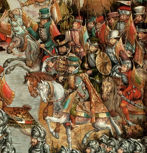 Фрагмент картины «Битва под Оршей». XVI в.