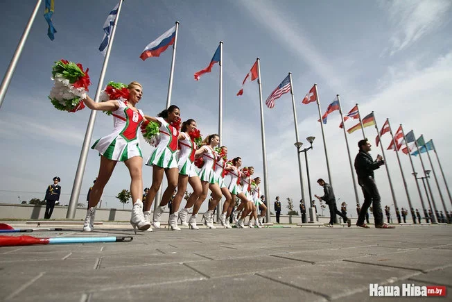Во время открытия Чемпионата мира по хоккею 8 мая 2014 года. Фото Сергея Гудилина.
