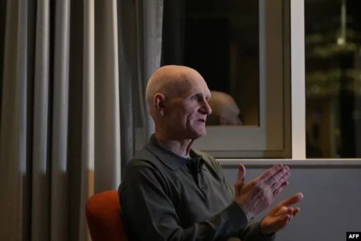 Ales Bialiatski the day after his release from prison. Vilnius, December 14, 2025