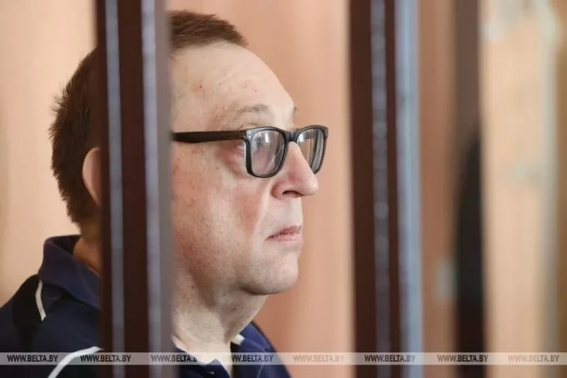 Александр Федута во время суда. Фото: БелТА
