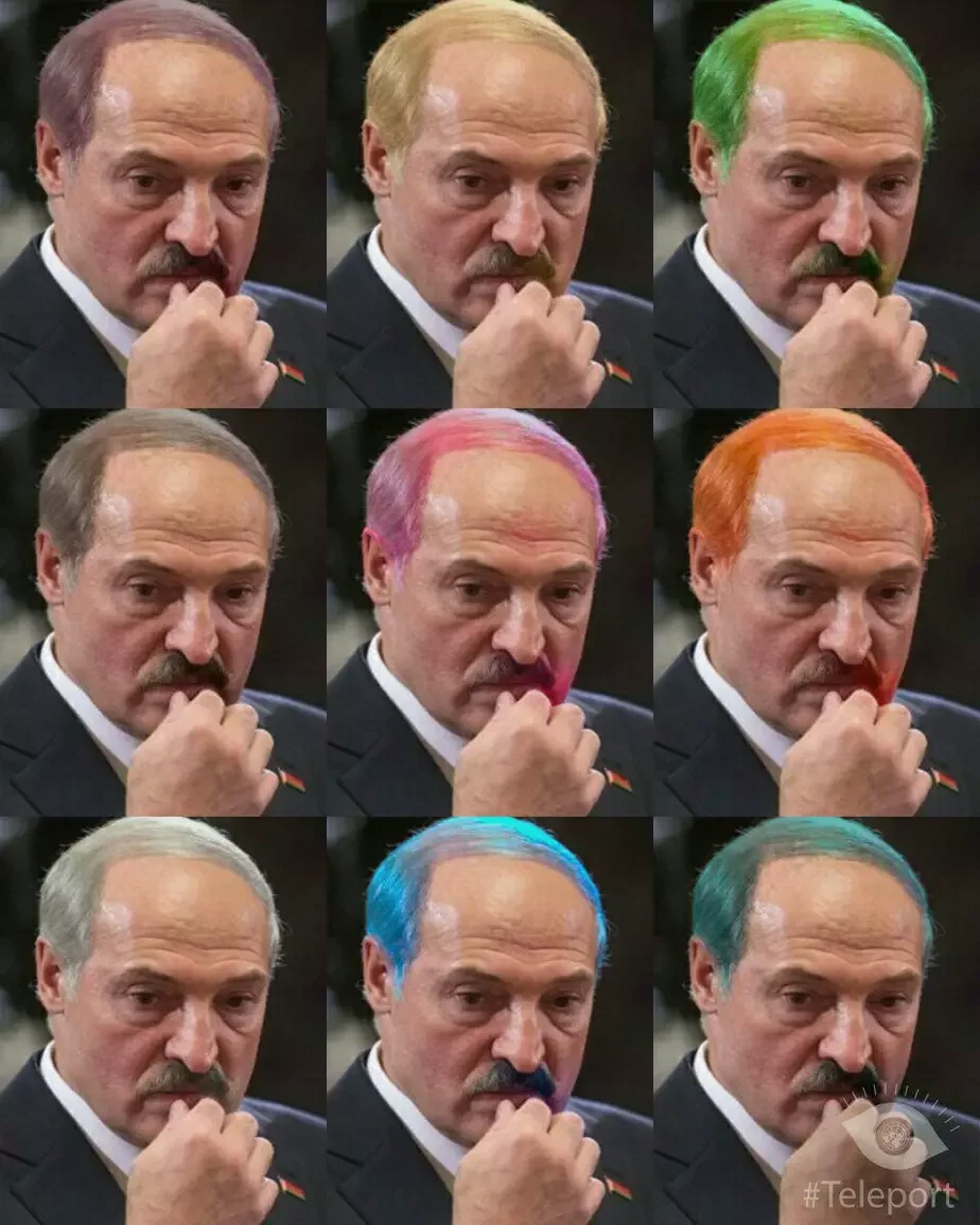 Усы Александра Лукашенко непобедимы, поэтому сохранили свой природный цвет.
