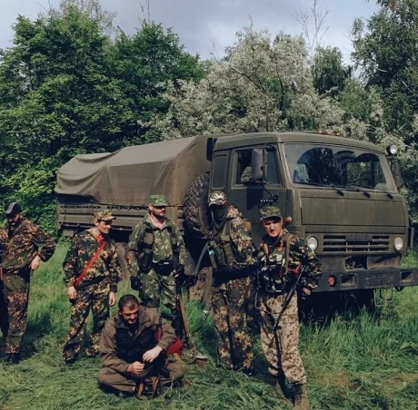 Батальён «Усход» з цяжкім узбраеннем праводзіць навучанне за межамі Данецка. Фота @maxavdeev