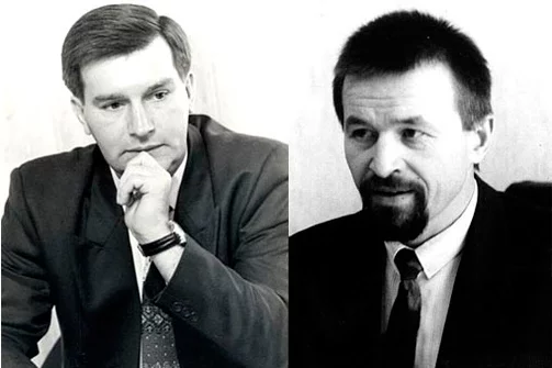 Віктар Ганчар і прадпрымальнік Анатоль Красоўскі, які знік разам з ім.