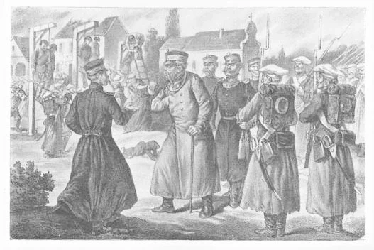 Карикатура ХІХ века на Муравьева.