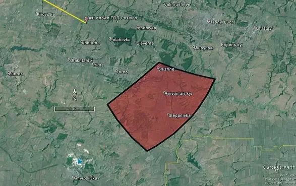 Район, откуда могла быть запущена ракета, сбившая «Боинг».