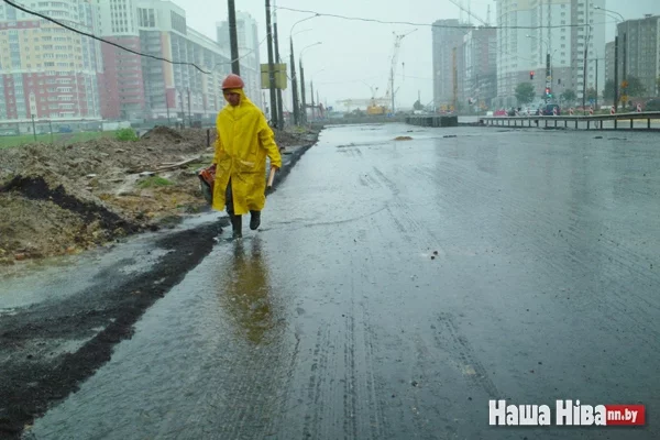 У Мінску дождж ліў ад самае раніцы і скончыўся пад 16-ю гадзіну.
