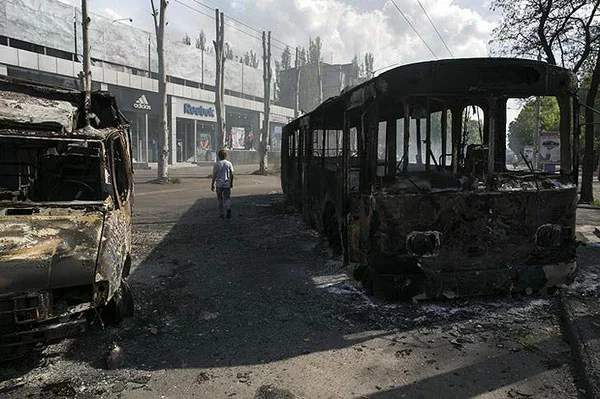 Краматорск, 3 мая 2014 г., фота Reuters.com