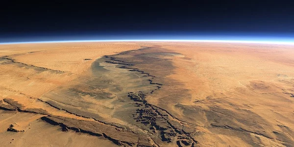 Фотография Марса с МКС.