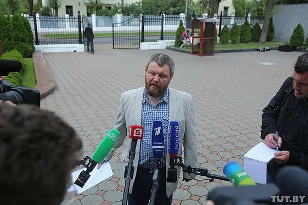 Andrej Purhin u Minsku ŭ vieraśni 2014 h., fota Tut.by