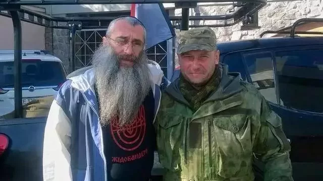 Ашер Черкасский вместе с главой Правого Сектора Дмитрием Ярошем.