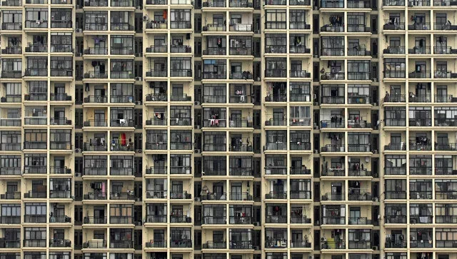 Vid na žiłoj dom v Kitaje. Archivnoje foto