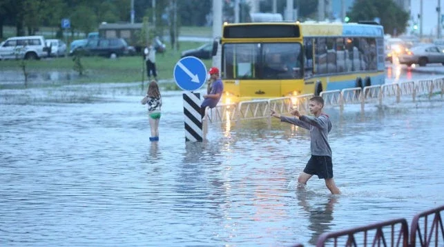 Ливень в Гродно.