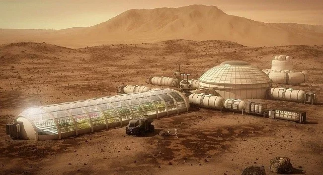 Возможный вид человеческого поселения на Марсе
