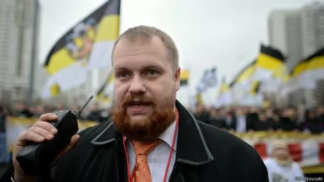 Дмитрий Демушкин был видным действующим лицом националистических и оппозиционных акций (на фото — «Русский марш» 2013 года)