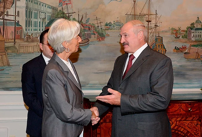 Лукашэнка і Лагард, president.gov.by