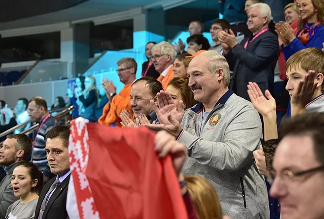 Лукашенко на матче с Нидерландами. Фото: president.gov.by