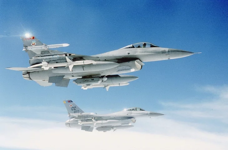 Самалёты F-16 Falcons. Фота: Getty Image