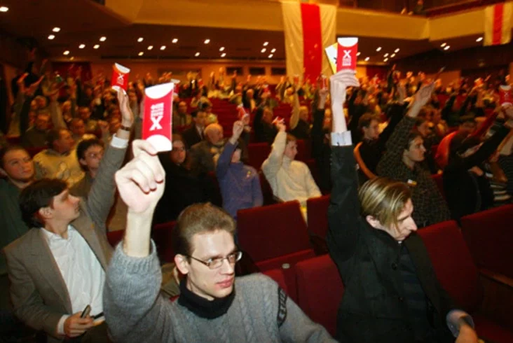 New leader of the opposition Belarusan Popular Front party Lavon Barshcheuski. Photo by Julia Darashkevich