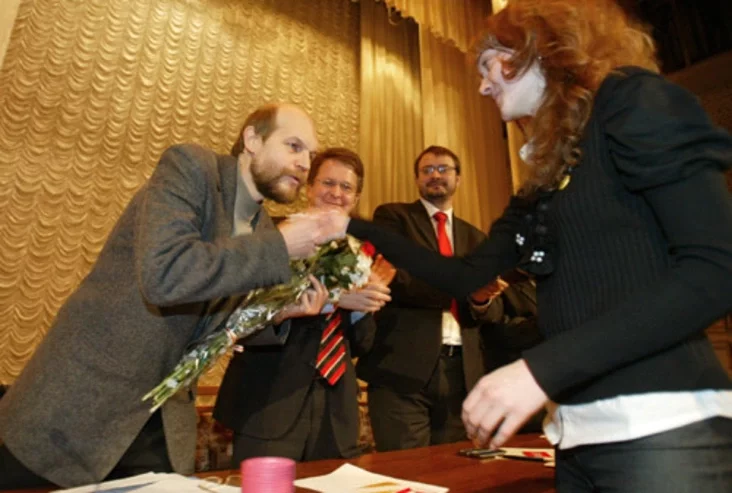 New leader of the opposition Belarusan Popular Front party Lavon Barshcheuski. Photo by Julia Darashkevich