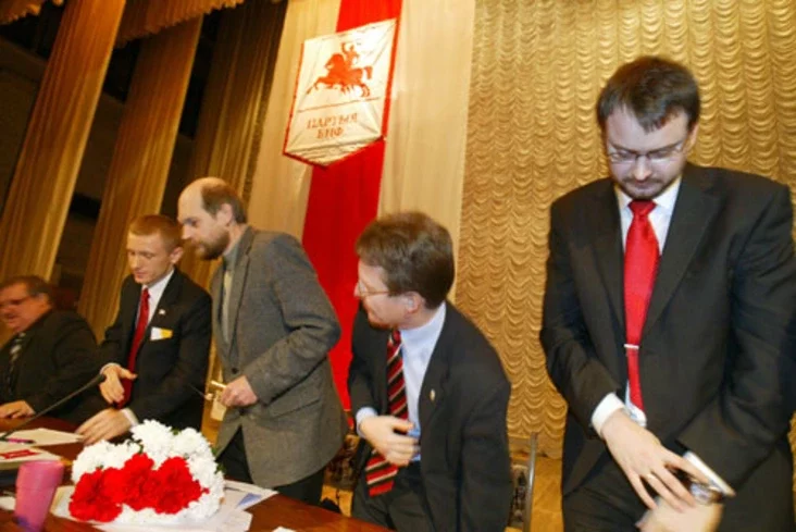 New leader of the opposition Belarusan Popular Front party Lavon Barshcheuski. Photo by Julia Darashkevich