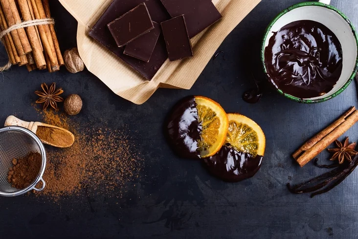 Chocolate Dipped Candied Citrus