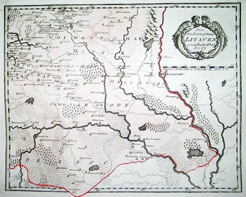 Мапа Наваградчыны.