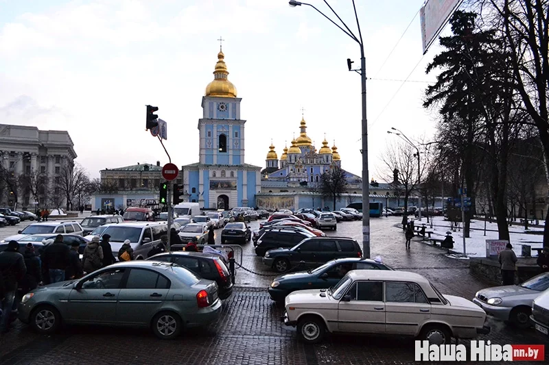 Михайловский Златоверхий монастырь в Киеве, где уже дважды укрывались участники Евромайдана. 