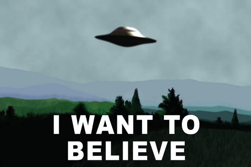 «Я хочу верить». Плакат телесериала «Секретные материалы»