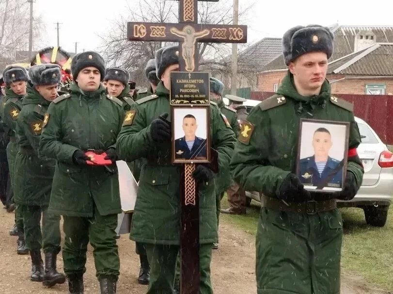 Похороны российского военнослужащего, погибшего в Украине. Фото: Администрация Каневского района Краснодарского края
