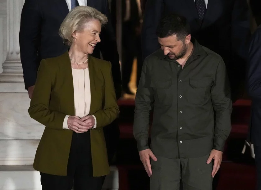  Volodymyr Zelenskyy Ursula von der Leyen Uładzimir Zialenski i Ursuła fon der Lajien Vładimir Zielenskij i Ursuła fon dier Lajien