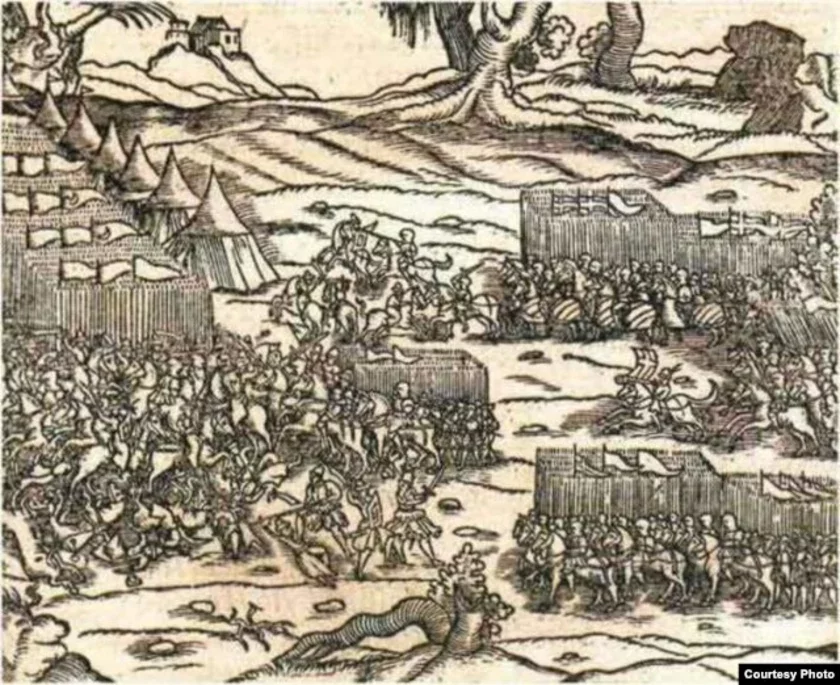 Гравюра «Бітва пад Варнай», 1444 год