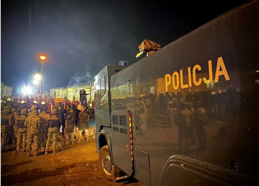 Бунт у Вэнджыне, 25 лістапада 2021 года. Крыніца: Lubuska Policja.