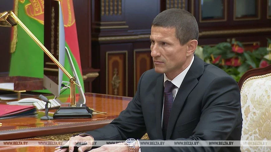 Андрей Павлюченко на встрече с Александром Лукашенко.
