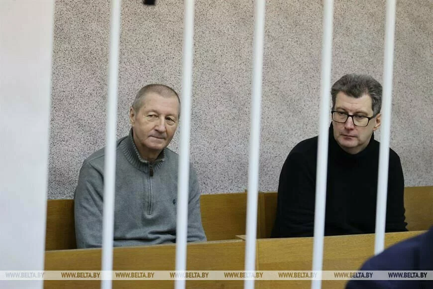 Александр Ярошук и Сергей Антусевич в суде. Фото: БелТА