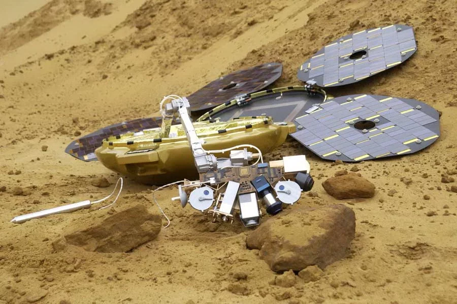 «Бігль-2» з актыўнай роба-рукой. Малюнак beagle2.com