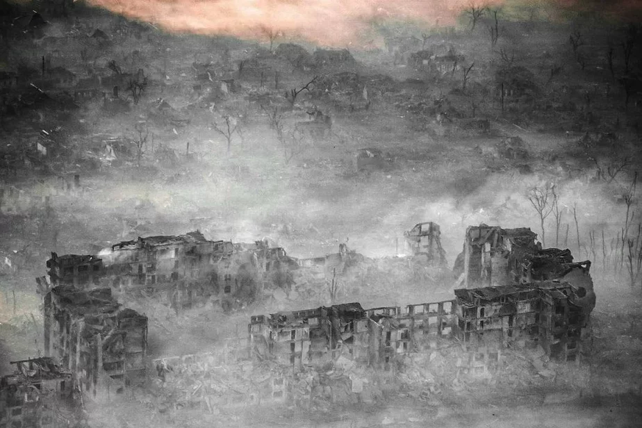 Бои за Бахмут идут уже полгода. Город превращен в руины. Фото 24-й мехбригады ВСУ имени короля Данилы