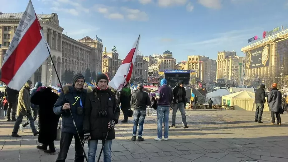 Денис Ивашин (слева) в Киеве. Фото из Facebook. 