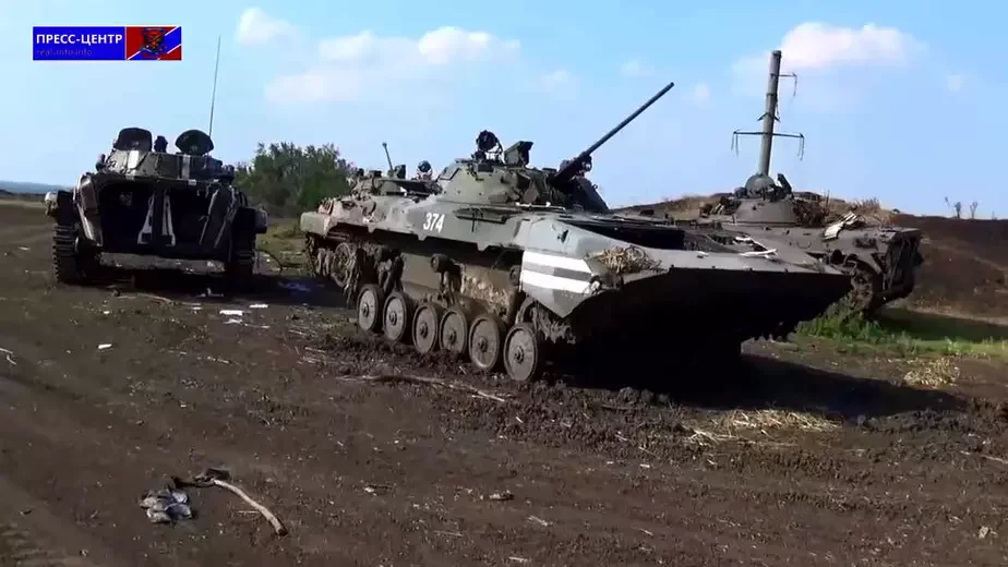 Уничтоженная и поврежденная украинская бронетехника после российских обстрелов с российской территории.