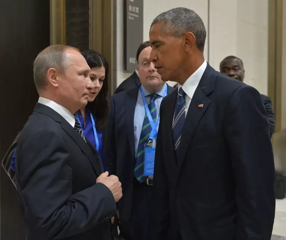 Президенты России и США Владимир Путин и Барак Обама встретились 5 сентября на саммите G20 в китайском Ханчжоу. Фото Sputnik / AF / Scanpix / LETA