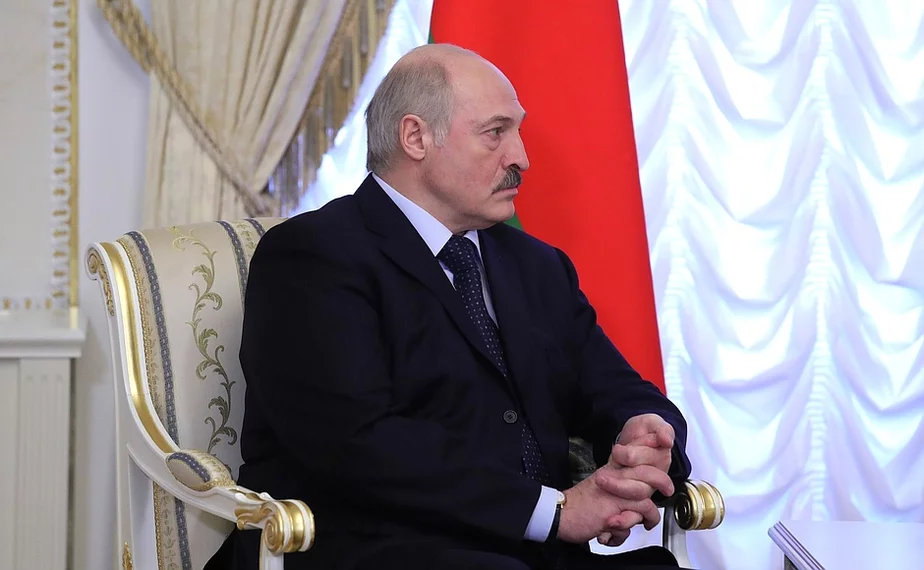 Аляксандр Лукашэнка на сустрэчы з Пуціным 3 красавіка. Фота з сайта прэзідэнта РФ.