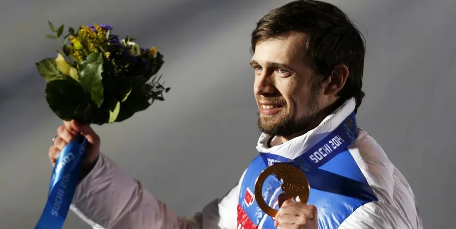 Александр Третьяков с золотой медалью Сочи-2014