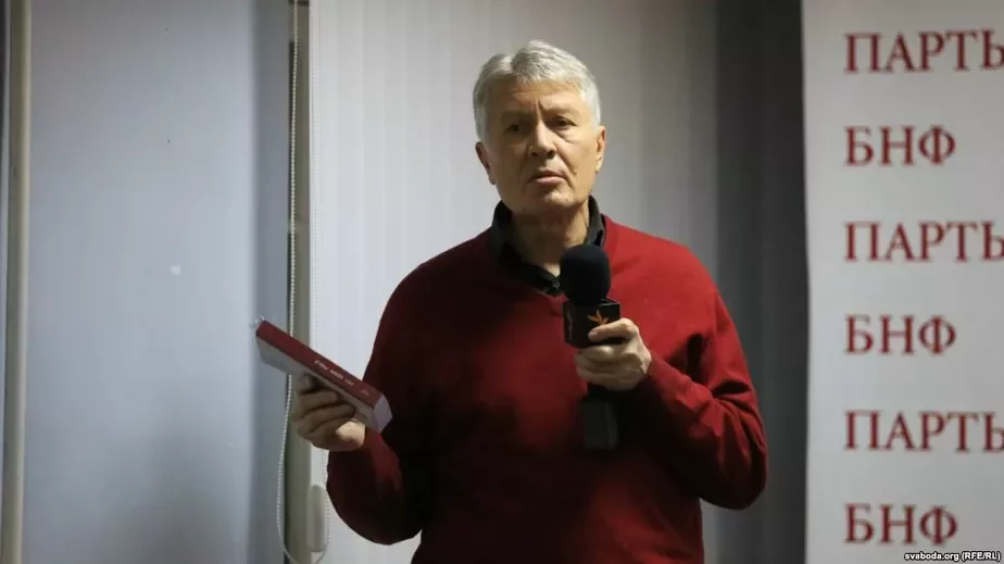Алег Манаеў у Менску, сьнежань 2014 году