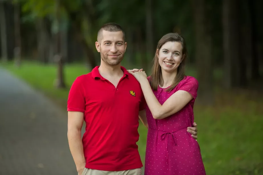 Павел Юхневич с женой Ромуальдой. Фото: Андрей Давыдчик.