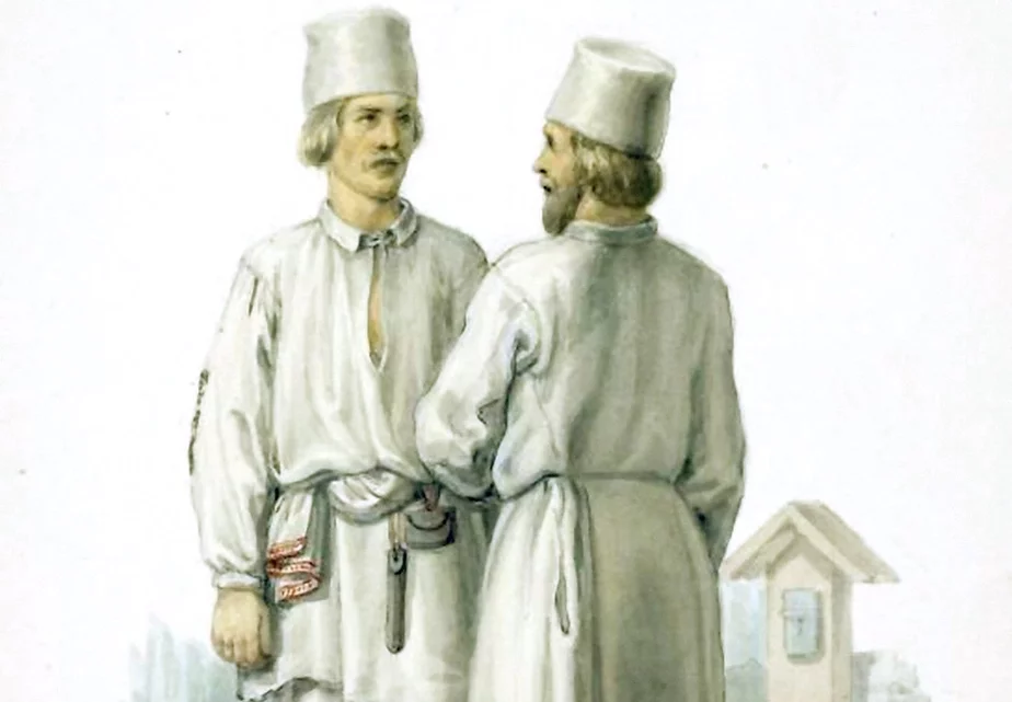 Sialanie Viciebskaj hubierni z alboma «Adziežy Ruskaj dziaržavy» (1844). Wikimedia Commons.