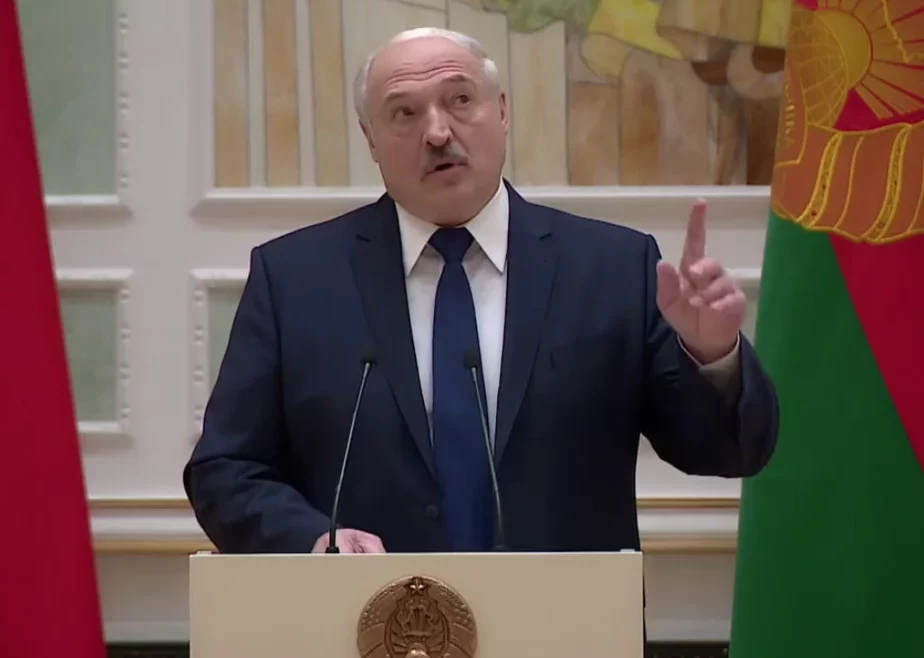 Лукашенко во время выступления перед руководством МВД. Скриншот из видео.