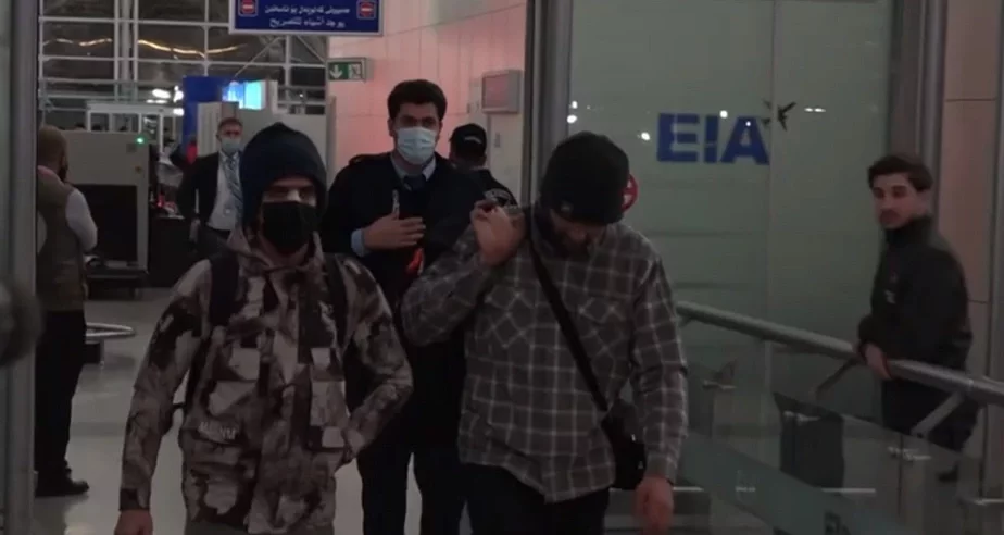 Скриншот видео «Аль-Джазиры» из иракского аэропорта